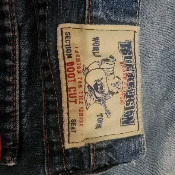 True Religion Men's Bootcut 36x32 Blue - Picture 4 of 8